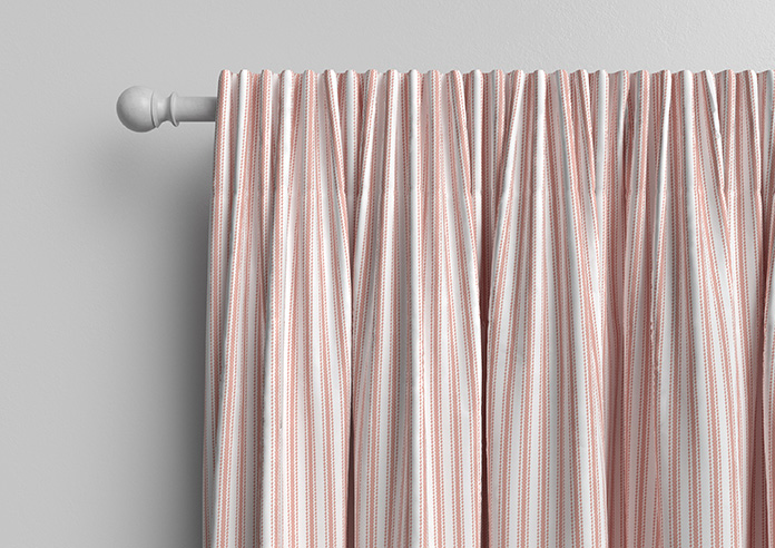 Lace Stripes, Coral - Made to Measure Curtains - Image 10